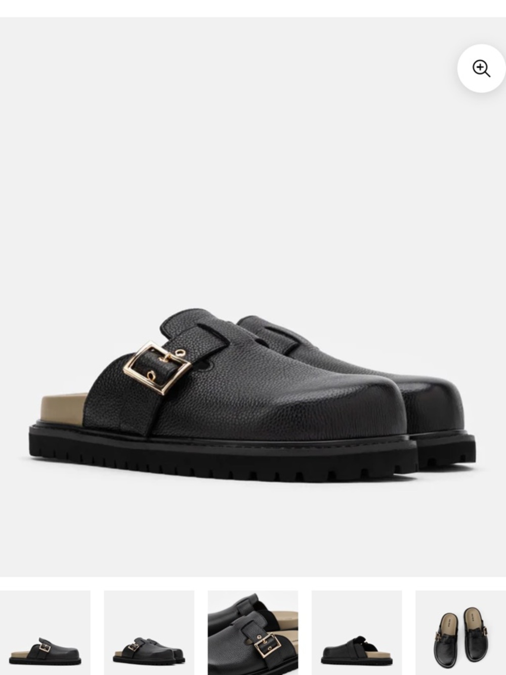 NWOT - Michael Kors Black Leather Buckle Slide Mules. Size 8.5.